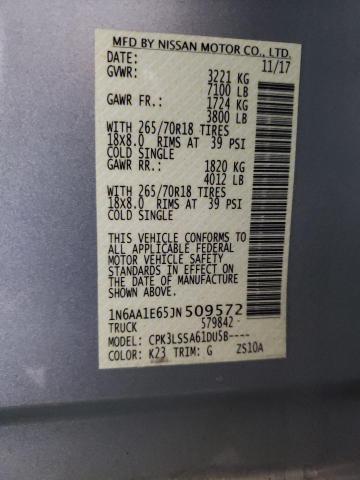 2018 NISSAN TITAN 1N6AA1E65JN509572