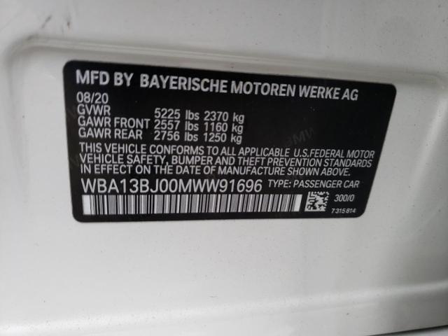 2021 BMW 530 XI WBA13BJ00MWW91696