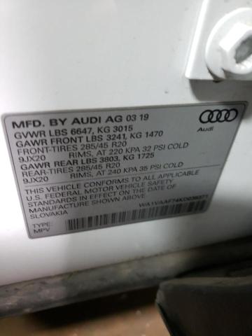 VIN WA1VAAF74KD039371 2019 Audi Q7, Prestige no.10