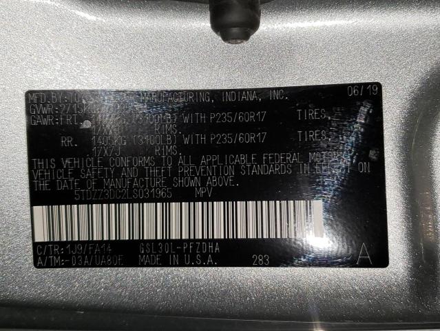 2020 TOYOTA SIENNA L 5TDZZ3DC2LS031965