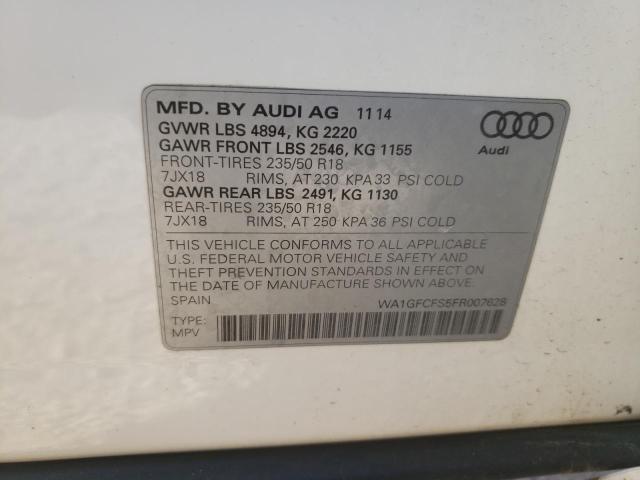 2015 AUDI Q3 PRESTIG WA1GFCFS5FR007628