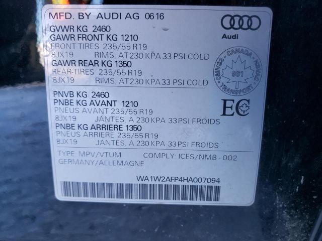 2017 AUDI Q5 TECHNIK WA1W2AFP4HA007094