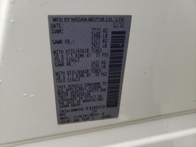 2013 INFINITI JX35 5N1AL0MM3DC330059