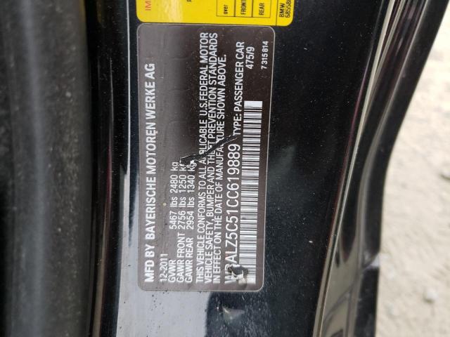 2012 BMW 650 XI WBALZ5C51CC619889