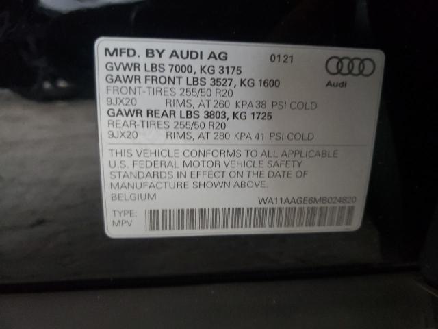 2021 AUDI E-TRON SPO WA11AAGE6MB024820