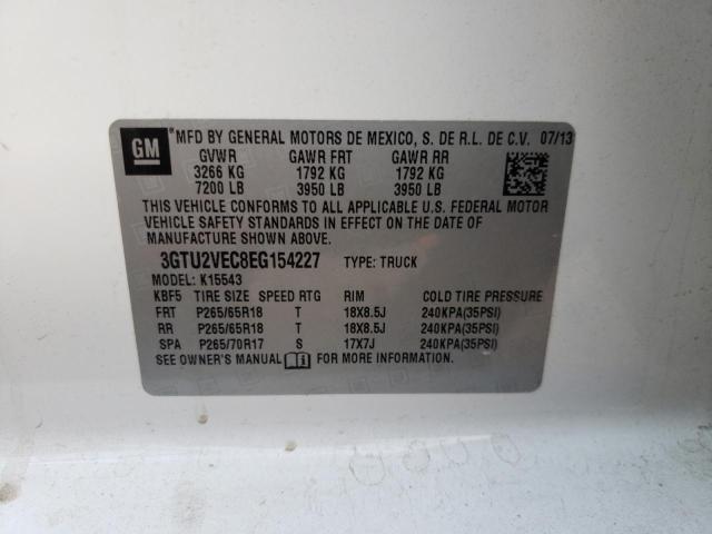 3GTU2VEC8EG154227 Gmc Sierra K15 2014. Фото: 9