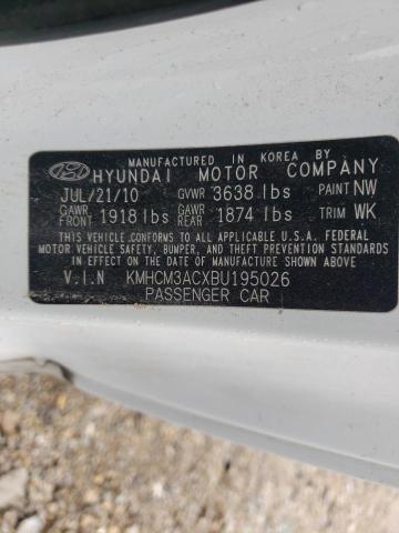 2011 HYUNDAI ACCENT GL KMHCM3ACXBU195026