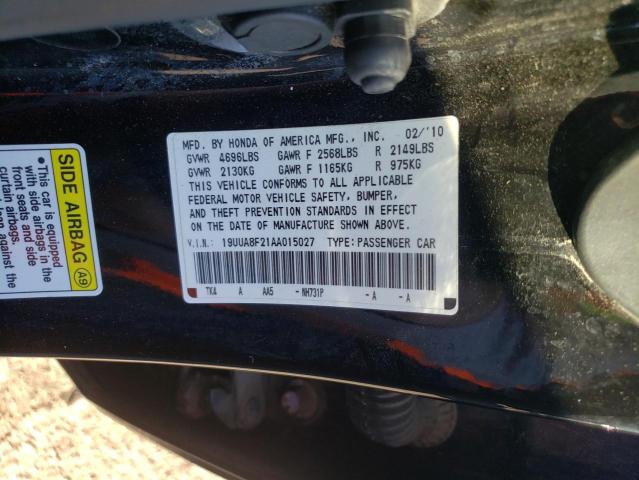 2010 ACURA TL 19UUA8F21AA015027