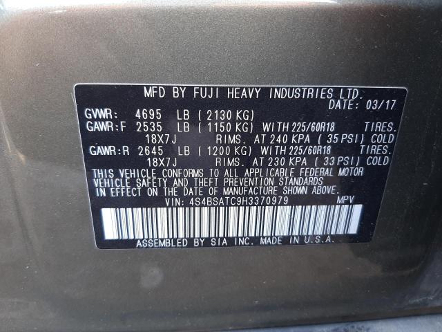 2017 SUBARU OUTBACK TO 4S4BSATC9H3370979