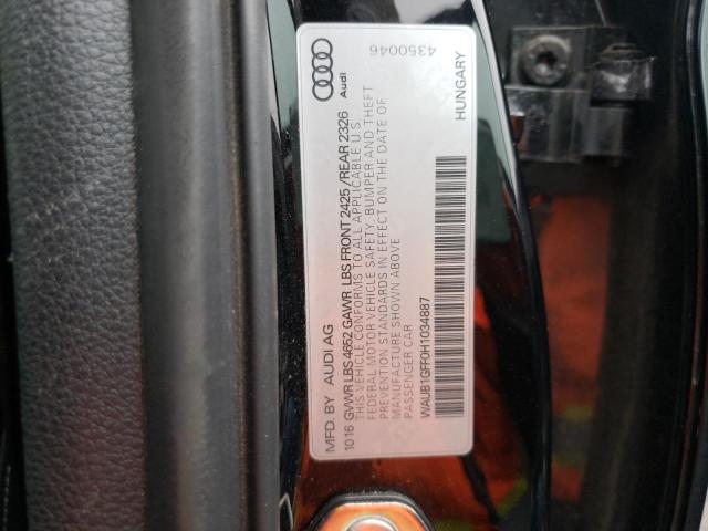 2017 AUDI S3 PREMIUM WAUB1GFF0H1034887
