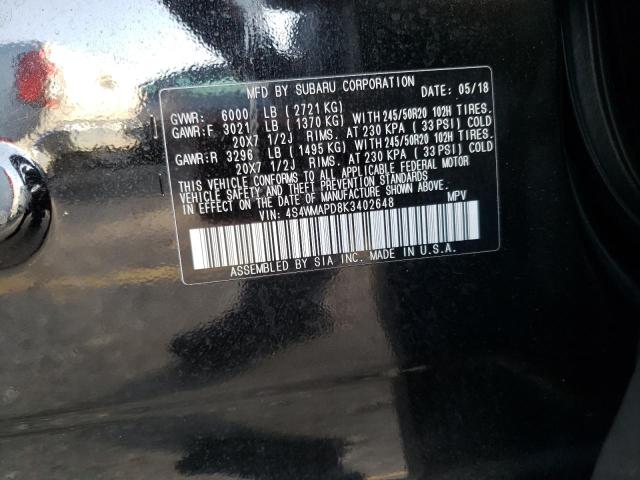 2019 SUBARU ASCENT LIM 4S4WMAPD8K3402648