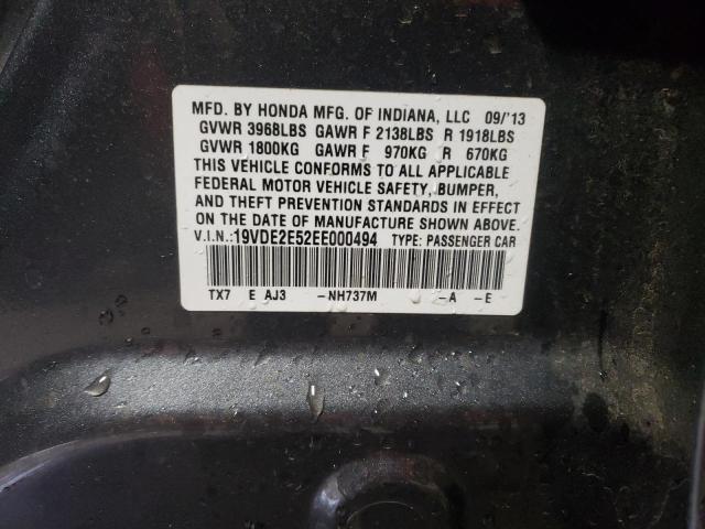 2014 ACURA ILX 24 PRE 19VDE2E52EE000494