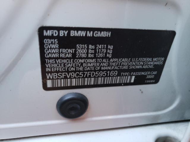 2015 BMW M5 WBSFV9C57FD595169