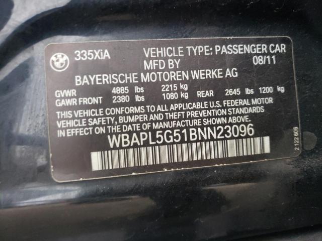 2011 BMW 335XI WBAPL5G51BNN23096