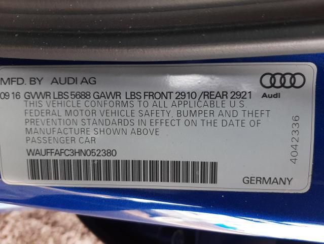 2017 AUDI S6 PREMIUM WAUFFAFC3HN052380