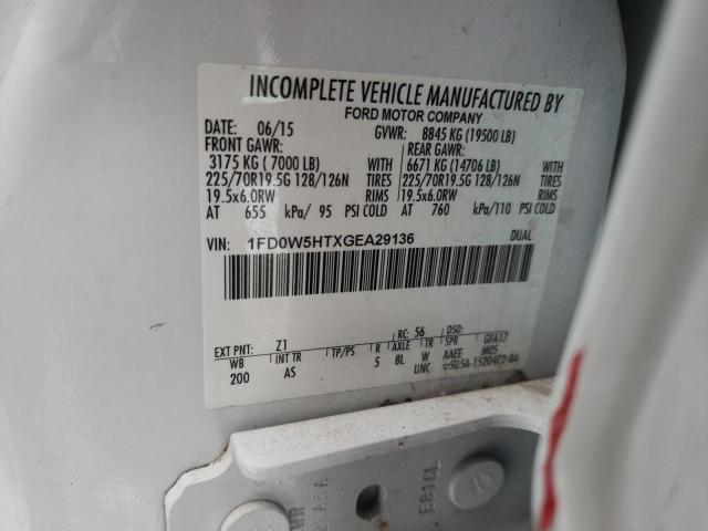 2016 FORD F550 1FD0W5HTXGEA29136