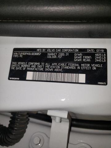 2020 VOLVO S60 T5 MOM 7JR102FK0LG036857