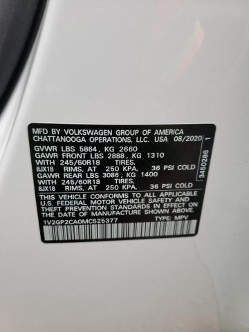2021 VOLKSWAGEN ATLAS S 1V2GP2CA0MC525377