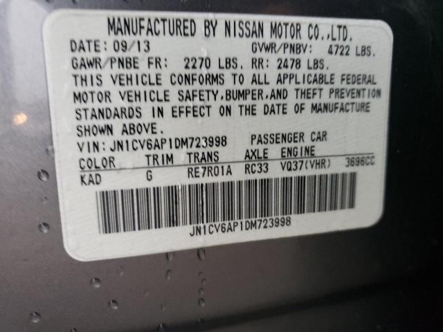 2013 INFINITI G37 BASE JN1CV6AP1DM723998