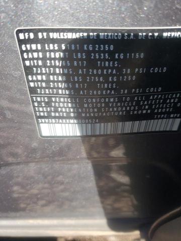 3VV3B7AXXMM000524 Volkswagen Tiguan Se 2021. Фото: 9