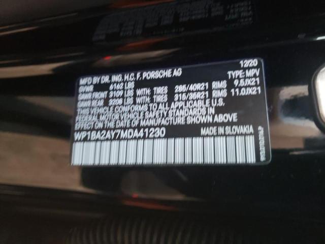 2021 PORSCHE CAYENNE CO WP1BA2AY7MDA41230