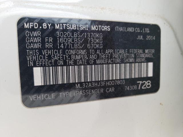 2015 MITSUBISHI MIRAGE DE ML32A3HJ3FH007803