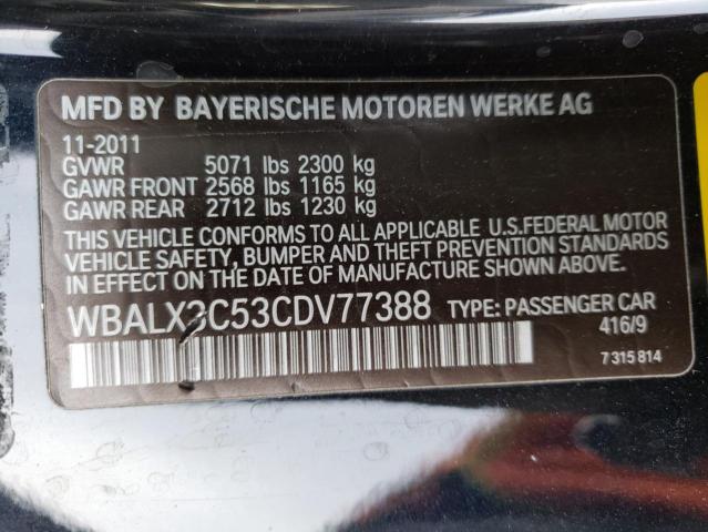 2012 BMW 650 I WBALX3C53CDV77388