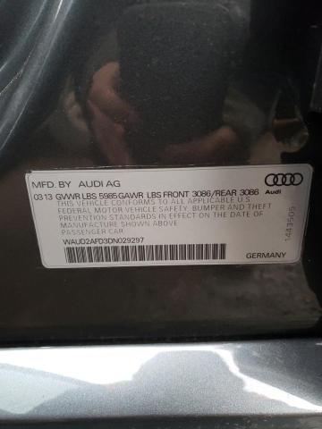 2013 AUDI S8 QUATTRO WAUD2AFD3DN029297