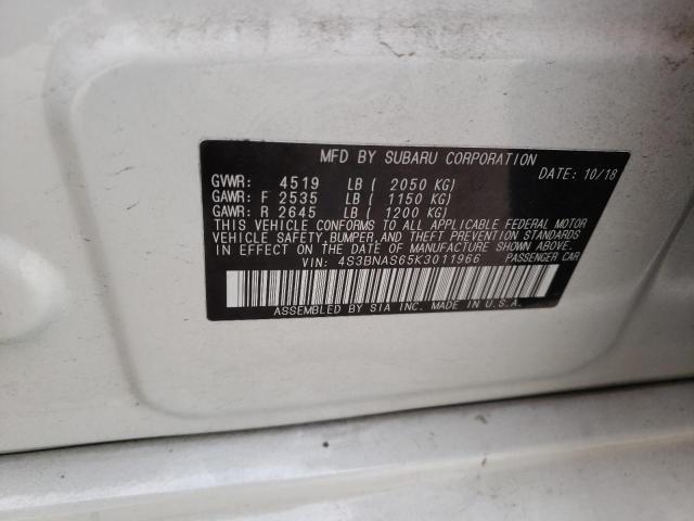 2019 SUBARU LEGACY SPO 4S3BNAS65K3011966