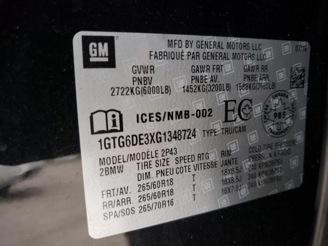 2016 GMC CANYON SLT 1GTG6DE3XG1348724