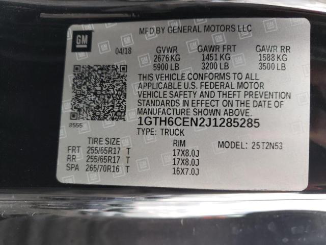 2018 GMC CANYON SLE 1GTH6CEN2J1285285
