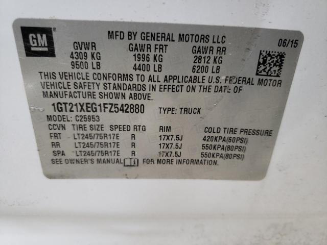 2015 GMC SIERRA C25 1GT21XEG1FZ542880