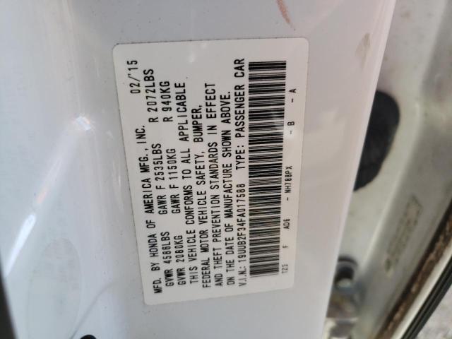 ACURA TLX 2015 WHITE Photo 10