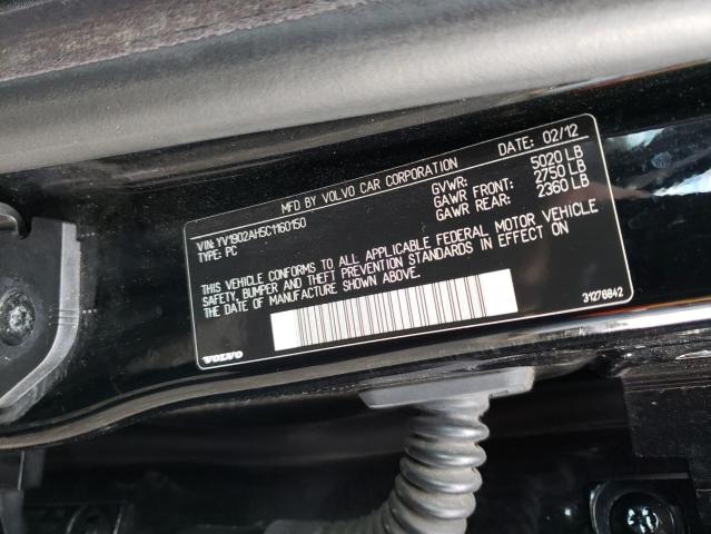 2012 VOLVO S80 T6 YV1902AH5C1160150