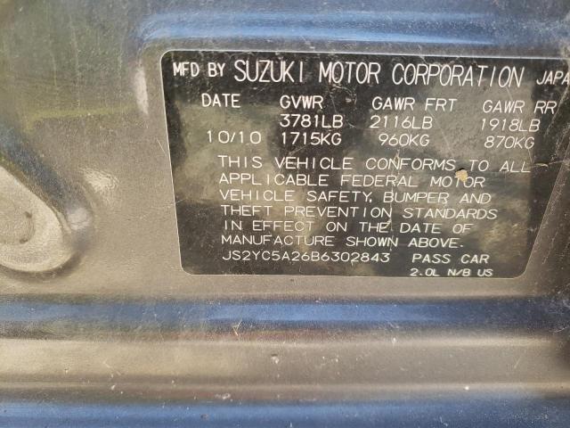 2011 SUZUKI SX4 LE JS2YC5A26B6302843