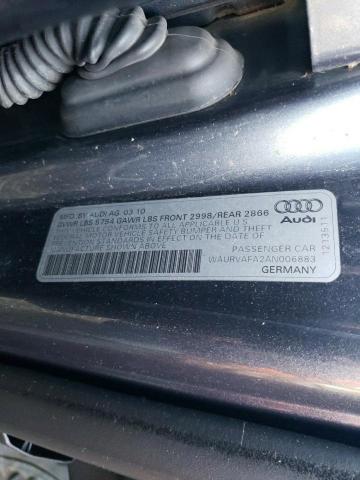 2010 AUDI A8 QUATTRO WAURVAFA2AN006883
