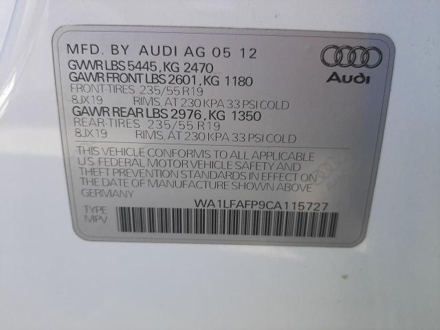 WA1LFAFP9CA115727 Audi Q5 Premium 2012. Фото: 9