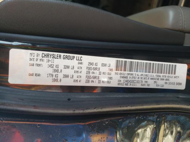 2012 DODGE DURANGO CR 1C4RDHDG9CC163170