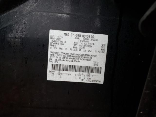 2016 LINCOLN MKX SELECT 2LMTJ8KR5GBL53654