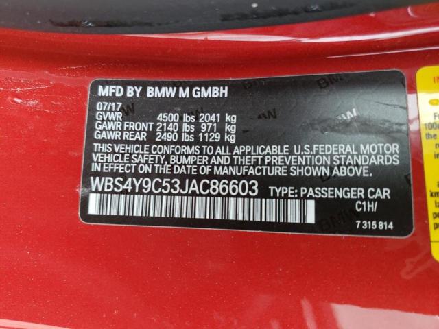 2018 BMW M4 WBS4Y9C53JAC86603