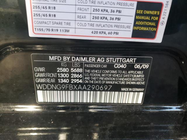 2010 MERCEDES-BENZ S 400 WDDNG9FBXAA290697