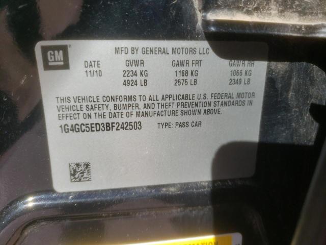 2011 BUICK LACROSSE C 1G4GC5ED3BF242503