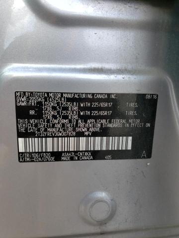 2T3ZFREV3GW307828 Toyota Rav4 Le 2016. Фото: 9