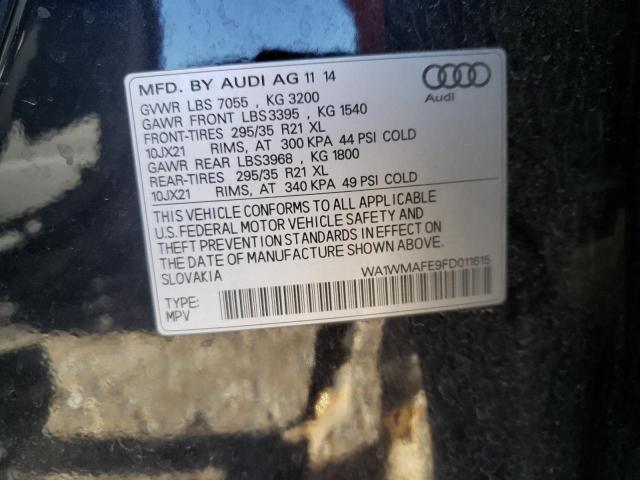 2015 AUDI Q7 TDI PRE WA1WMAFE9FD011615