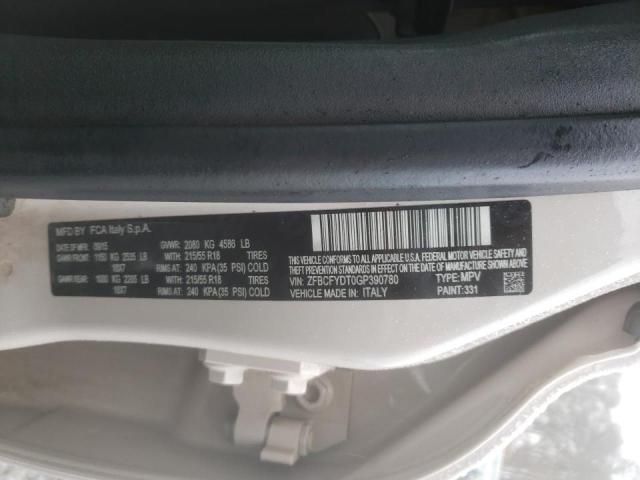 2016 FIAT 500X LOUNG - ZFBCFYDT0GP390780
