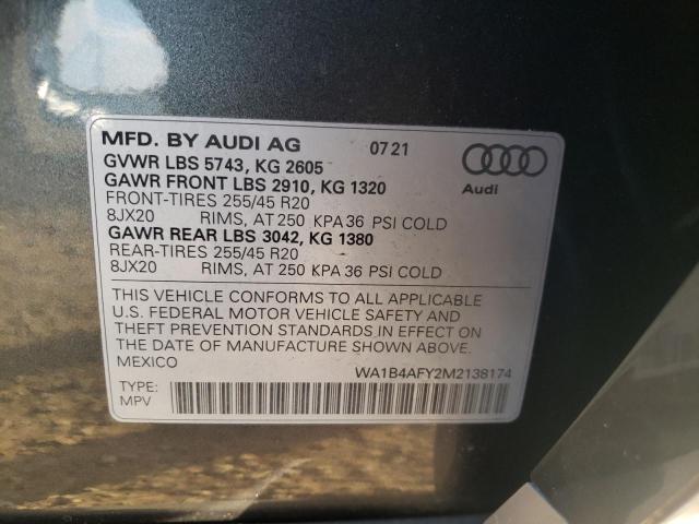 2021 AUDI SQ5 PREMIU WA1B4AFY2M2138174