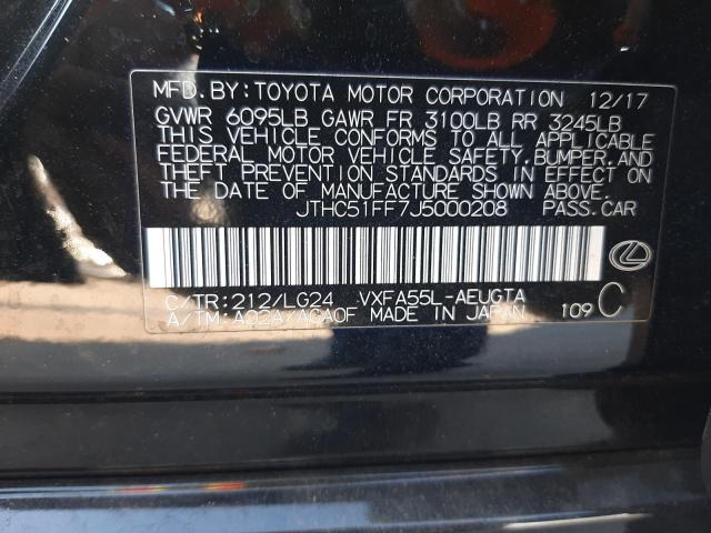 2018 LEXUS LS 500 BAS JTHC51FF7J5000208