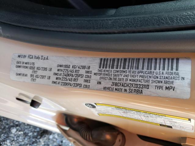 2015 FIAT 500L LOUNG ZFBCFACH2FZ033110
