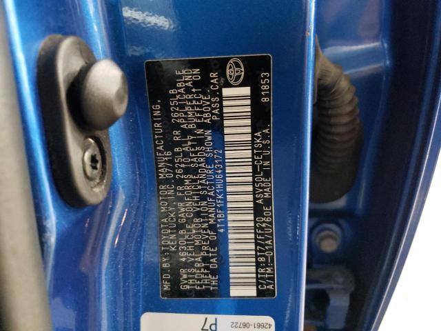 2017 TOYOTA CAMRY SE A 4T1BF1FK1HU643172