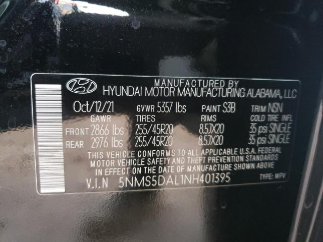2022 HYUNDAI SANTA FE C 5NMS5DAL1NH401395